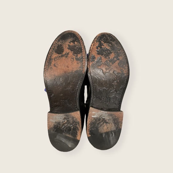 $438 Frye Jayden Button Black Tall Knee High Real Leather Vintage Riding Boot - Picture 14 of 16